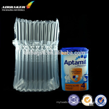 Protection de haute qualité en plastique colonne gonflable pour lait en poudre